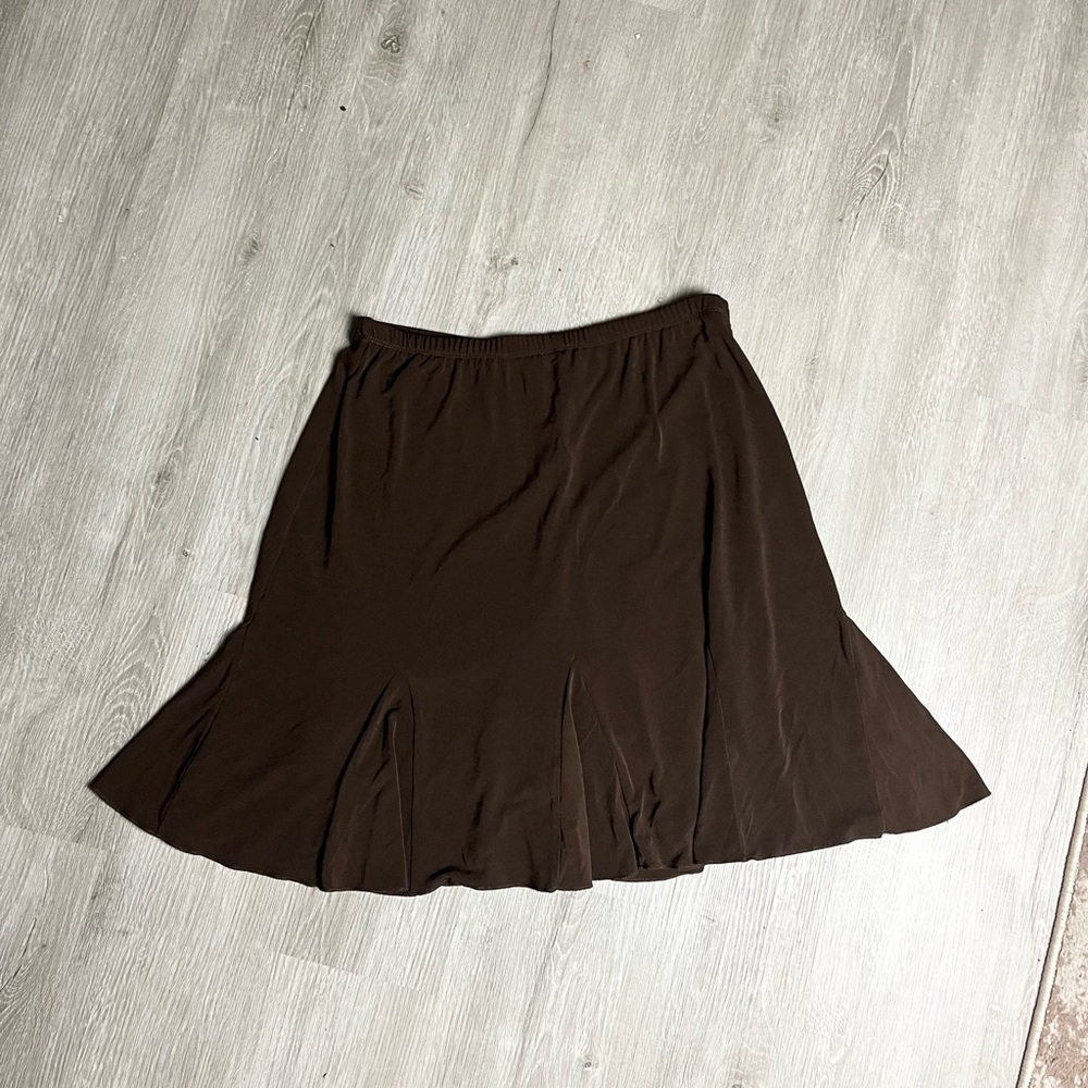 Brown Swing Mini Skirt With Built In Shorts Kim Rogers